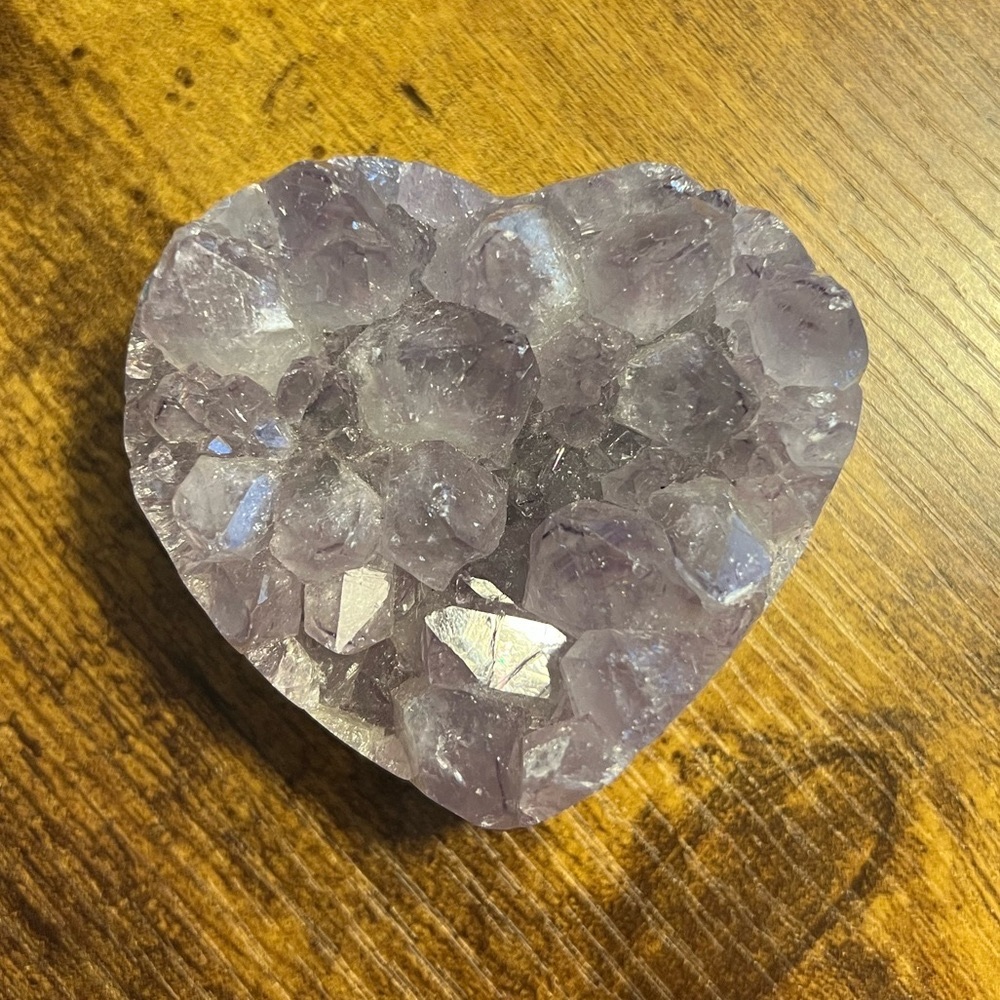 Amethyst geode heart Natural Crystal Stone